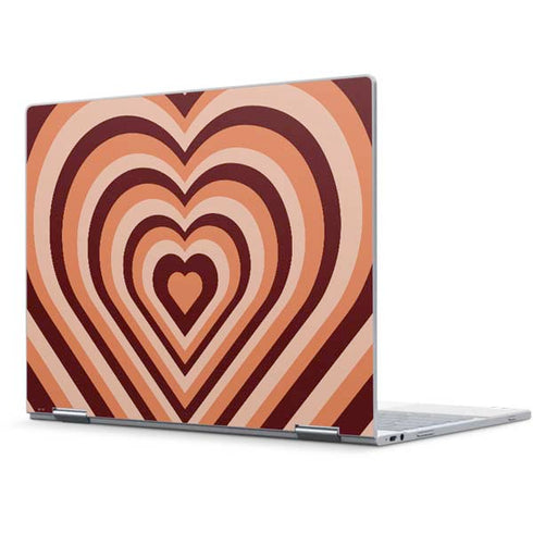 Autumn Heart Pattern Pixelbook Skin